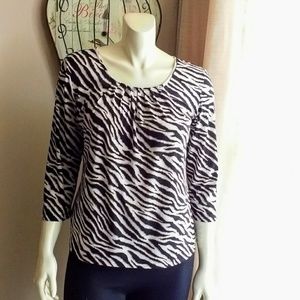 CHICO'S ZEBRA PRINT BLOUSE